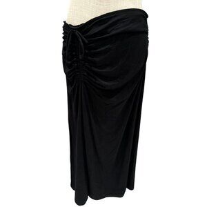 House Of Harlow 1960 Black Ruched Maxi Skirt L